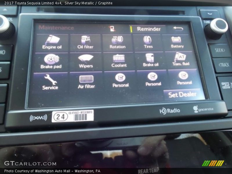 Silver Sky Metallic / Graphite 2017 Toyota Sequoia Limited 4x4