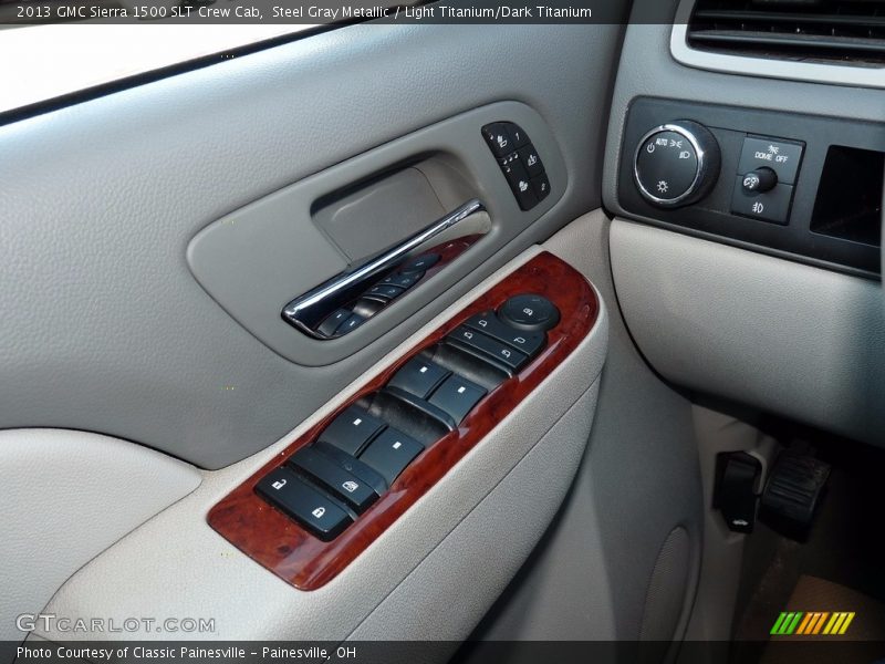 Steel Gray Metallic / Light Titanium/Dark Titanium 2013 GMC Sierra 1500 SLT Crew Cab