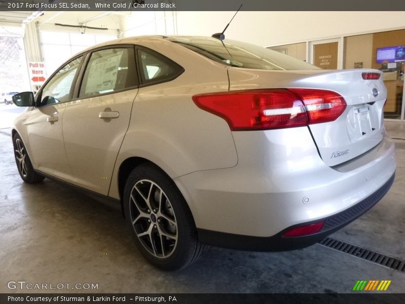 White Gold / Charcoal Black 2017 Ford Focus SEL Sedan