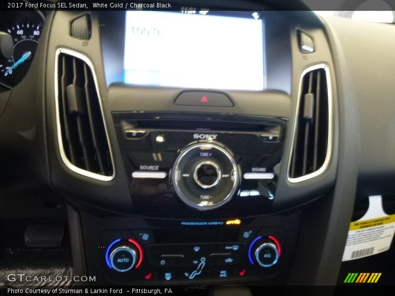 White Gold / Charcoal Black 2017 Ford Focus SEL Sedan