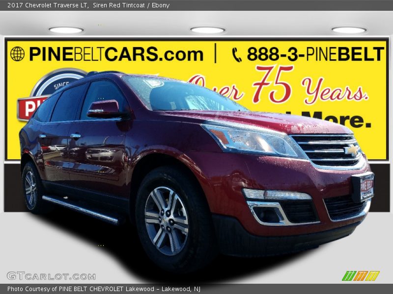 Siren Red Tintcoat / Ebony 2017 Chevrolet Traverse LT