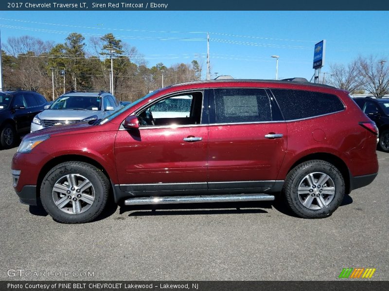 Siren Red Tintcoat / Ebony 2017 Chevrolet Traverse LT
