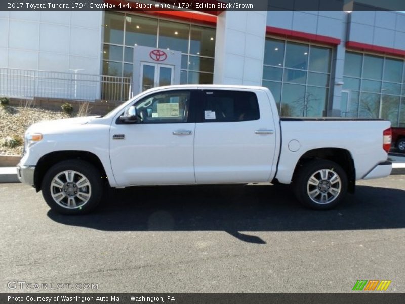 Super White / 1794 Edition Black/Brown 2017 Toyota Tundra 1794 CrewMax 4x4
