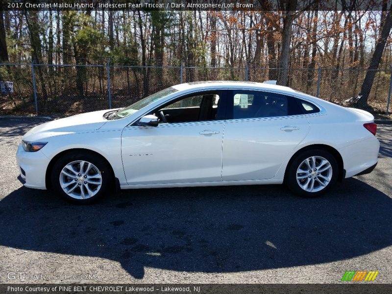 Iridescent Pearl Tricoat / Dark Atmosphere/Loft Brown 2017 Chevrolet Malibu Hybrid