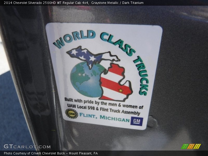Graystone Metallic / Dark Titanium 2014 Chevrolet Silverado 2500HD WT Regular Cab 4x4