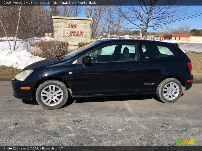 Nighthawk Black Pearl / Black 2003 Honda Civic Si Hatchback