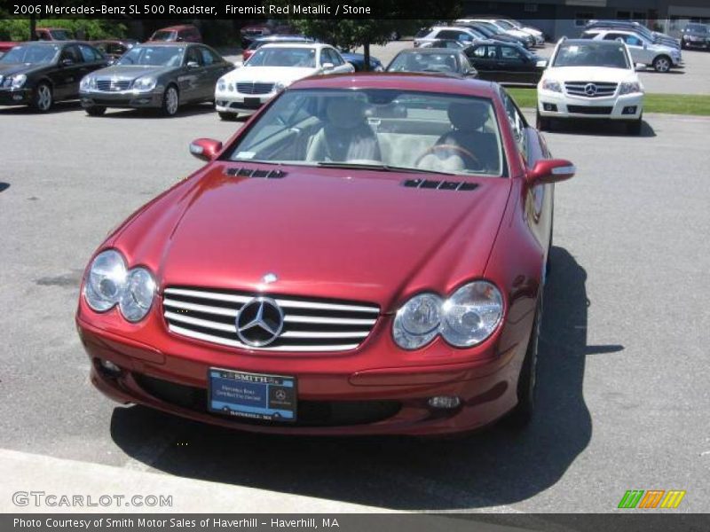 Firemist Red Metallic / Stone 2006 Mercedes-Benz SL 500 Roadster