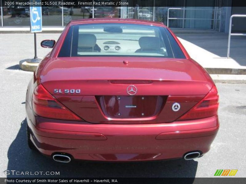 Firemist Red Metallic / Stone 2006 Mercedes-Benz SL 500 Roadster