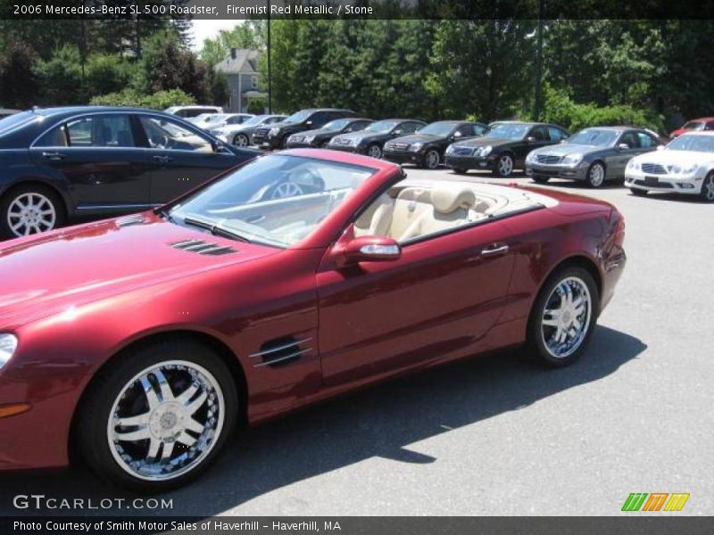 Firemist Red Metallic / Stone 2006 Mercedes-Benz SL 500 Roadster