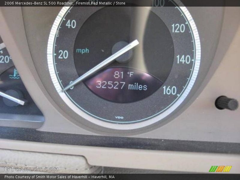 Firemist Red Metallic / Stone 2006 Mercedes-Benz SL 500 Roadster