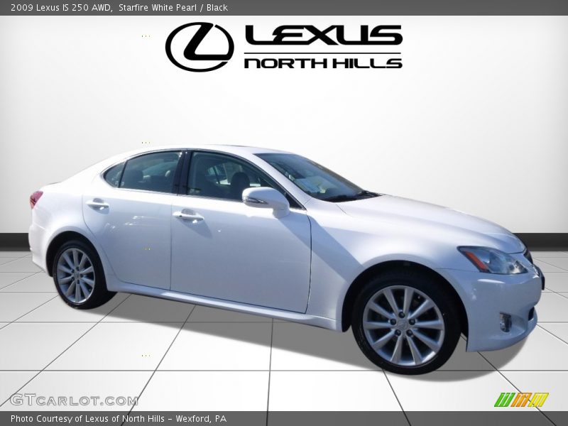 Starfire White Pearl / Black 2009 Lexus IS 250 AWD