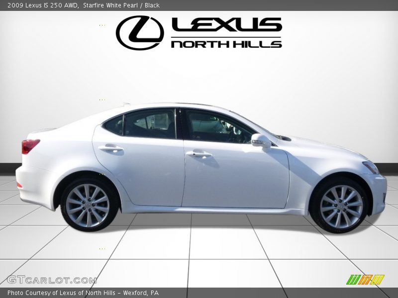 Starfire White Pearl / Black 2009 Lexus IS 250 AWD