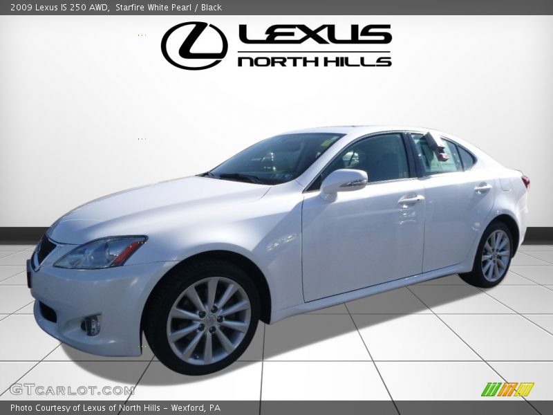 Starfire White Pearl / Black 2009 Lexus IS 250 AWD