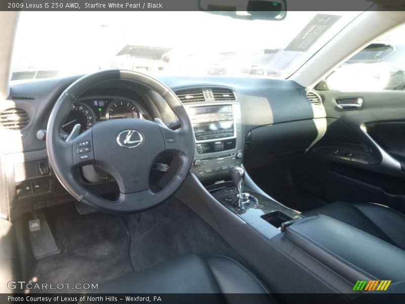 Starfire White Pearl / Black 2009 Lexus IS 250 AWD