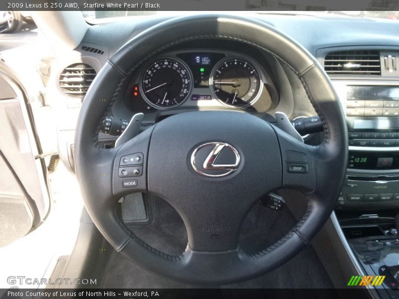 Starfire White Pearl / Black 2009 Lexus IS 250 AWD