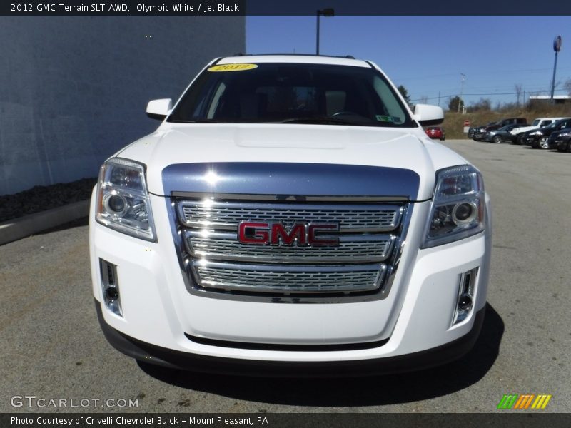 Olympic White / Jet Black 2012 GMC Terrain SLT AWD