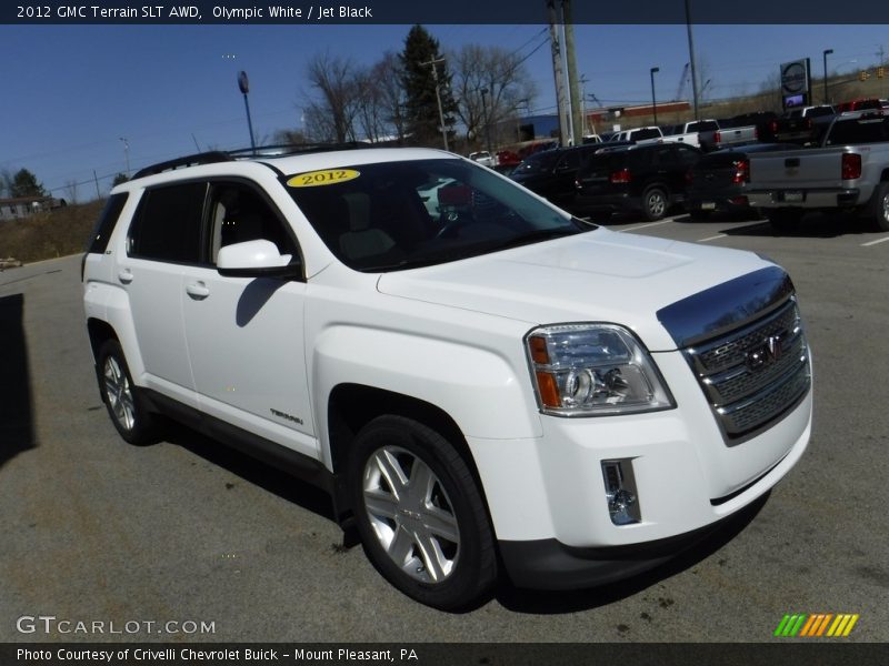 Olympic White / Jet Black 2012 GMC Terrain SLT AWD