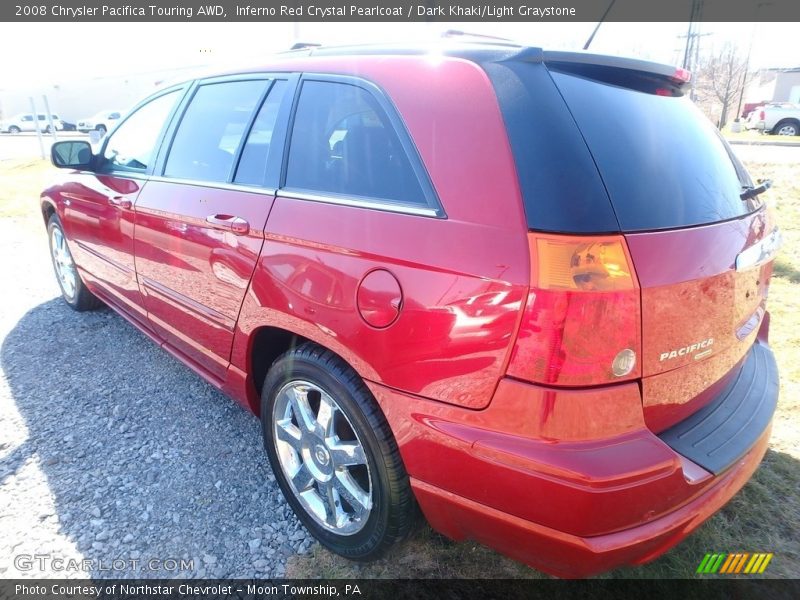 Inferno Red Crystal Pearlcoat / Dark Khaki/Light Graystone 2008 Chrysler Pacifica Touring AWD