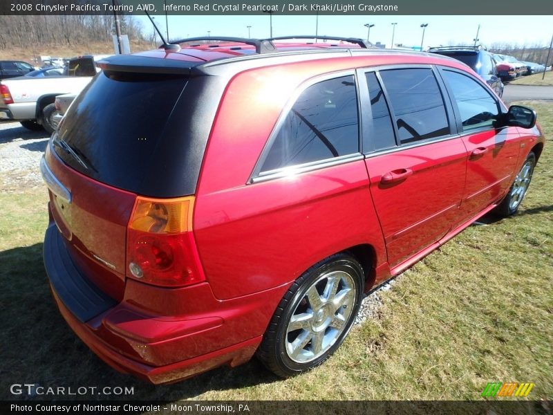 Inferno Red Crystal Pearlcoat / Dark Khaki/Light Graystone 2008 Chrysler Pacifica Touring AWD