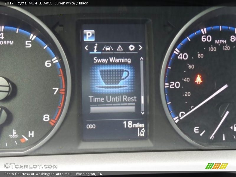 Super White / Black 2017 Toyota RAV4 LE AWD