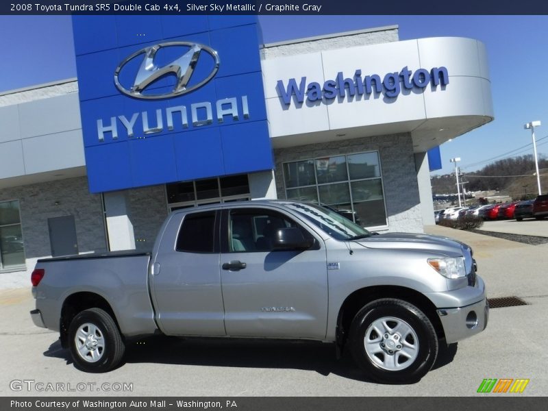 Silver Sky Metallic / Graphite Gray 2008 Toyota Tundra SR5 Double Cab 4x4