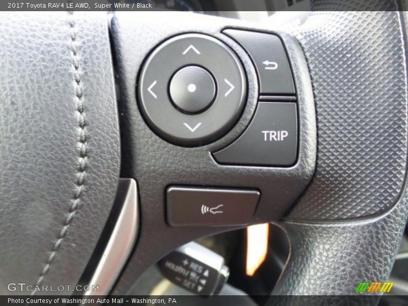 Super White / Black 2017 Toyota RAV4 LE AWD