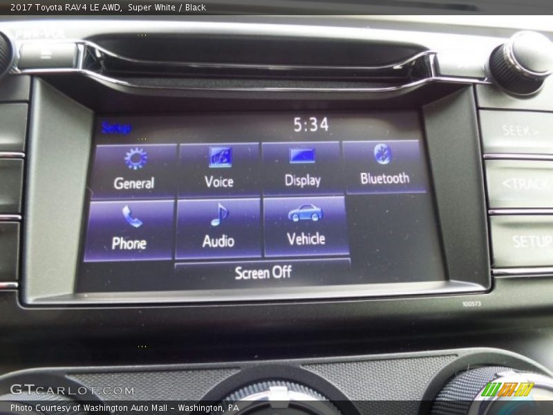 Super White / Black 2017 Toyota RAV4 LE AWD
