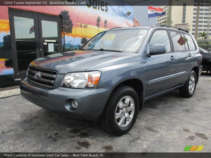 Bluestone Metallic / Ash 2004 Toyota Highlander V6