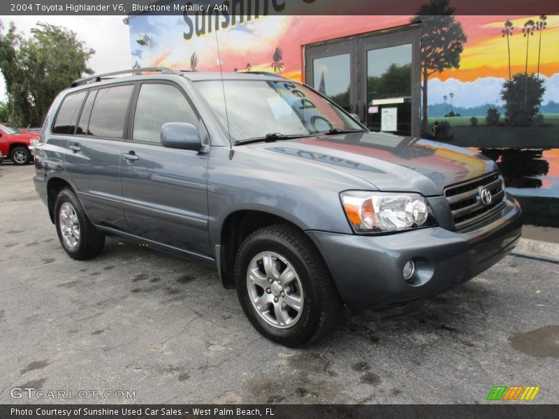 Bluestone Metallic / Ash 2004 Toyota Highlander V6