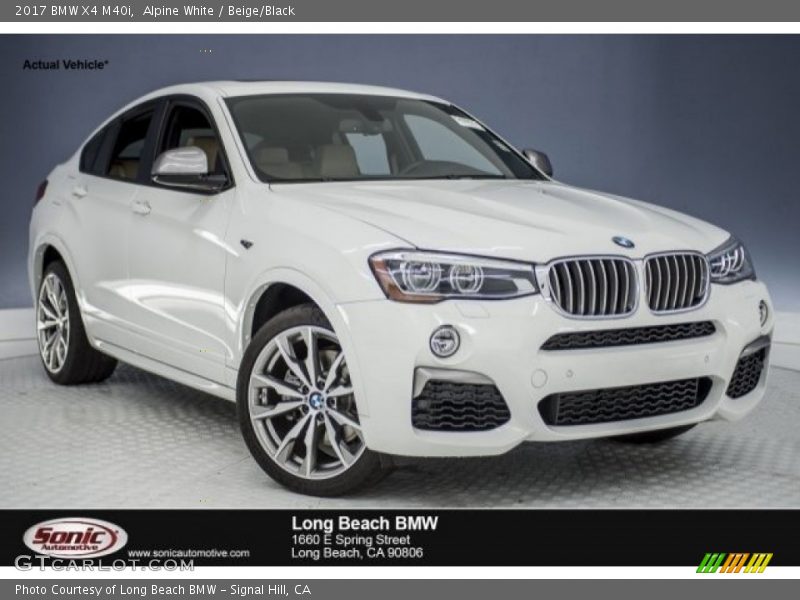 Alpine White / Beige/Black 2017 BMW X4 M40i