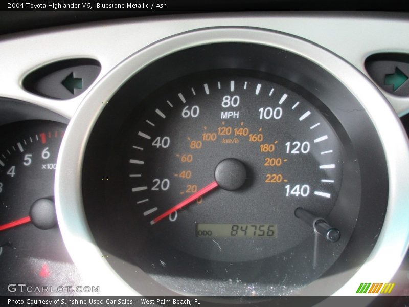 Bluestone Metallic / Ash 2004 Toyota Highlander V6