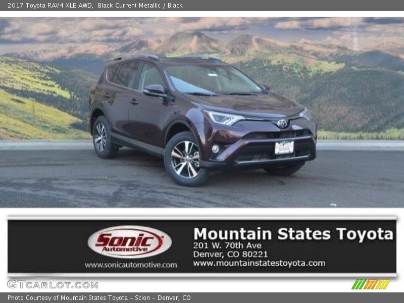 Black Current Metallic / Black 2017 Toyota RAV4 XLE AWD
