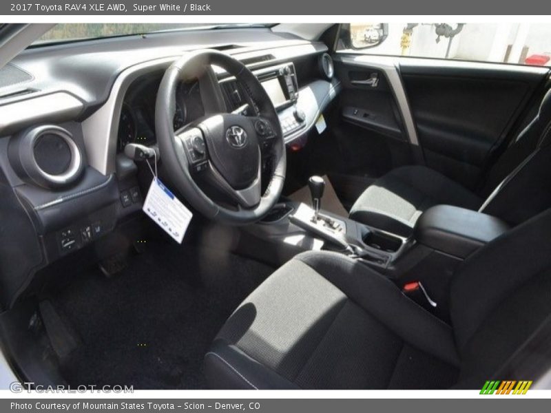 Super White / Black 2017 Toyota RAV4 XLE AWD