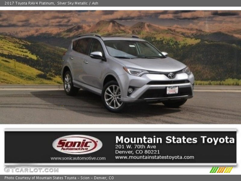 Silver Sky Metallic / Ash 2017 Toyota RAV4 Platinum