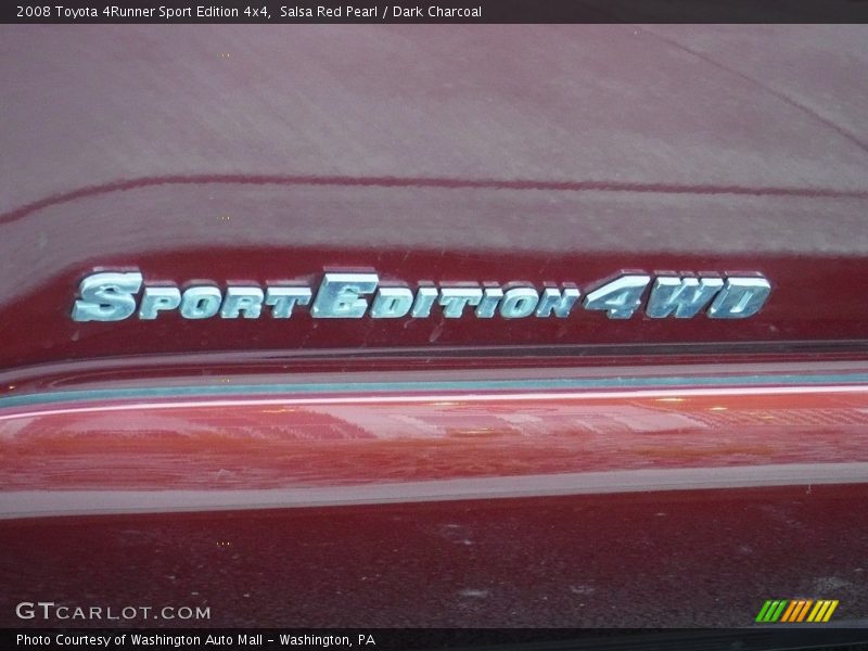 Salsa Red Pearl / Dark Charcoal 2008 Toyota 4Runner Sport Edition 4x4