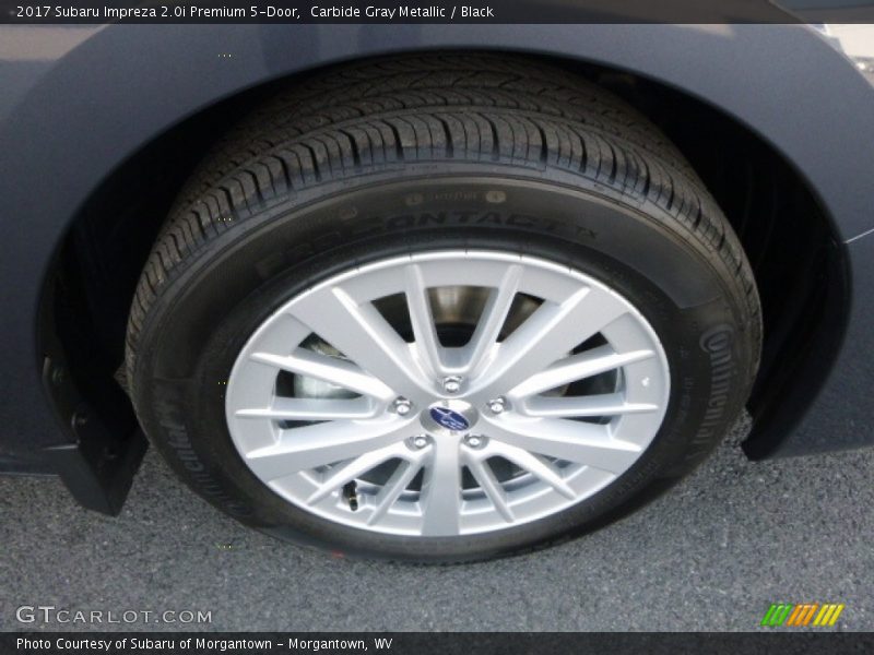 Carbide Gray Metallic / Black 2017 Subaru Impreza 2.0i Premium 5-Door