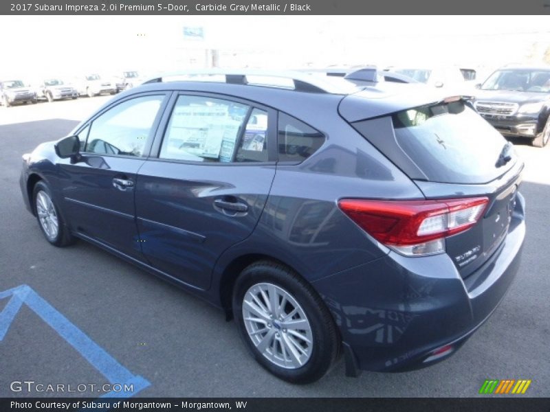Carbide Gray Metallic / Black 2017 Subaru Impreza 2.0i Premium 5-Door