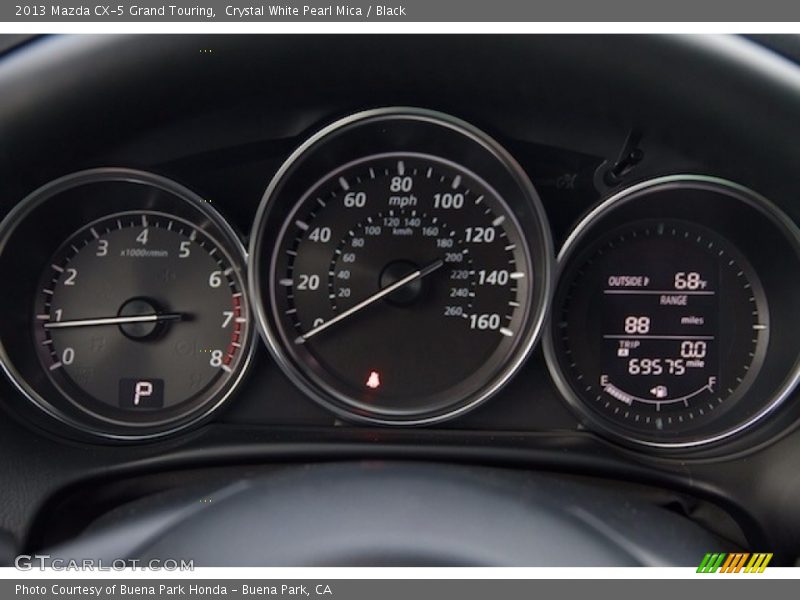 Crystal White Pearl Mica / Black 2013 Mazda CX-5 Grand Touring