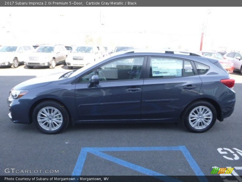Carbide Gray Metallic / Black 2017 Subaru Impreza 2.0i Premium 5-Door