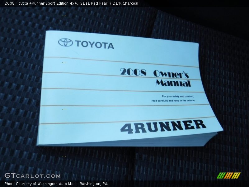 Salsa Red Pearl / Dark Charcoal 2008 Toyota 4Runner Sport Edition 4x4