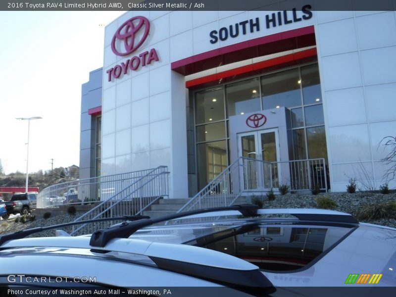 Classic Silver Metallic / Ash 2016 Toyota RAV4 Limited Hybrid AWD