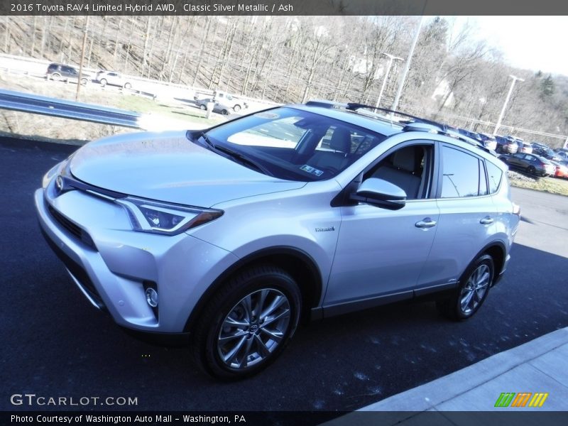 Classic Silver Metallic / Ash 2016 Toyota RAV4 Limited Hybrid AWD