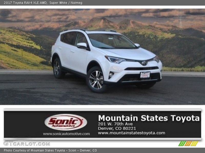 Super White / Nutmeg 2017 Toyota RAV4 XLE AWD