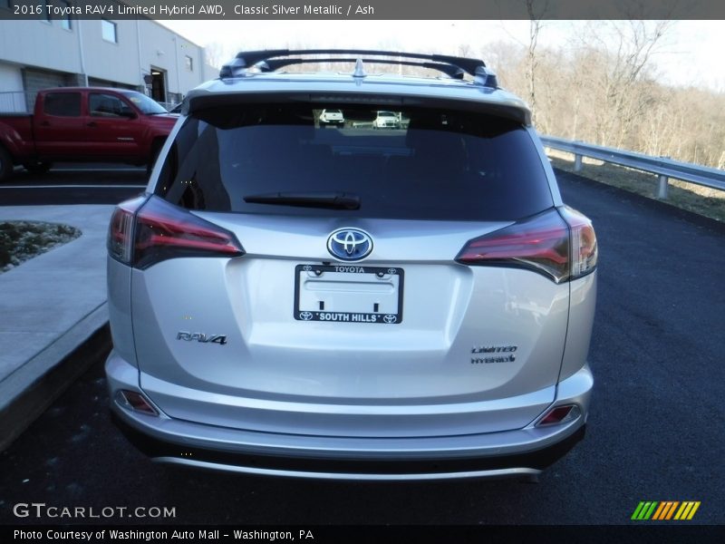 Classic Silver Metallic / Ash 2016 Toyota RAV4 Limited Hybrid AWD