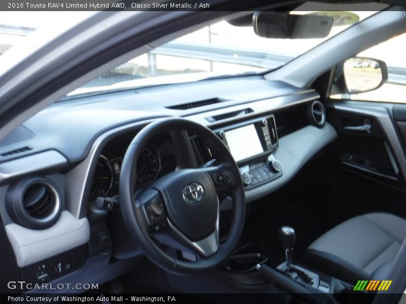 Classic Silver Metallic / Ash 2016 Toyota RAV4 Limited Hybrid AWD