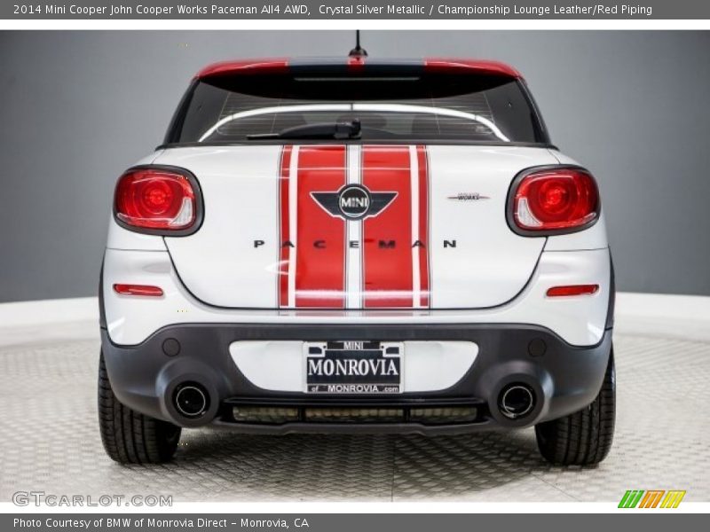 Crystal Silver Metallic / Championship Lounge Leather/Red Piping 2014 Mini Cooper John Cooper Works Paceman All4 AWD