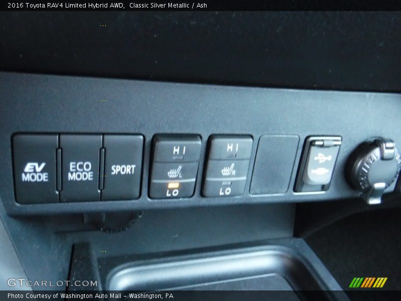 Classic Silver Metallic / Ash 2016 Toyota RAV4 Limited Hybrid AWD