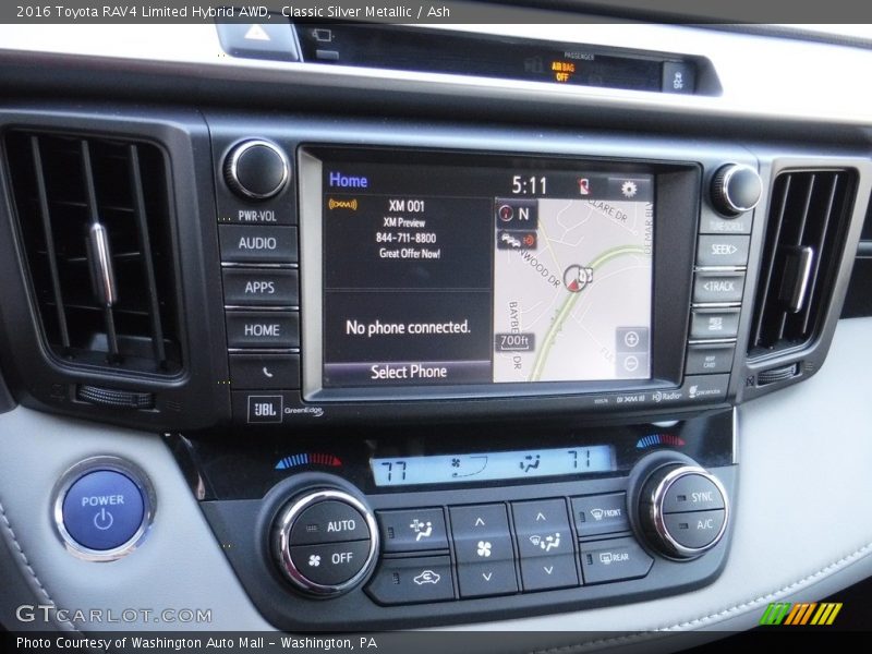 Classic Silver Metallic / Ash 2016 Toyota RAV4 Limited Hybrid AWD