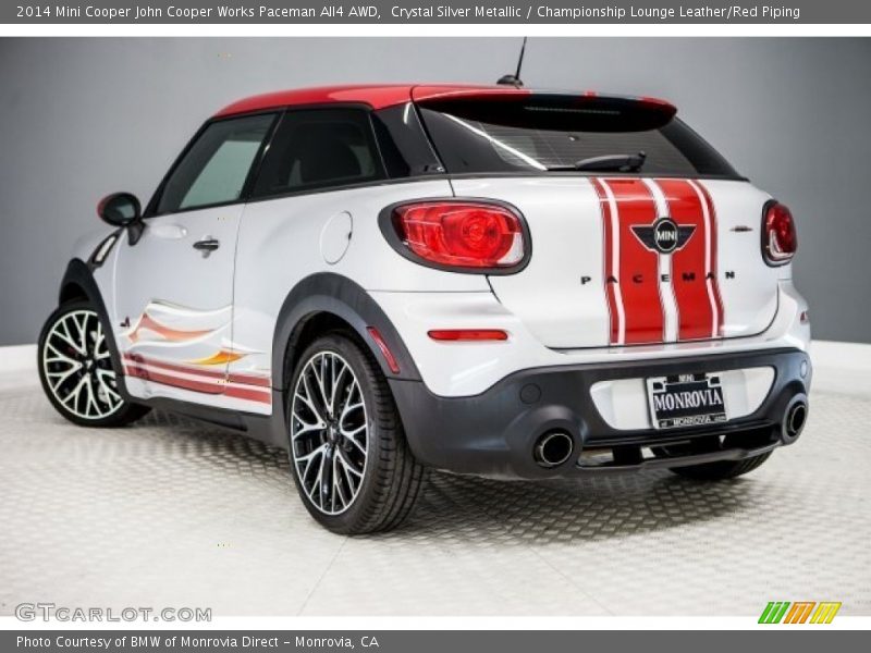 Crystal Silver Metallic / Championship Lounge Leather/Red Piping 2014 Mini Cooper John Cooper Works Paceman All4 AWD