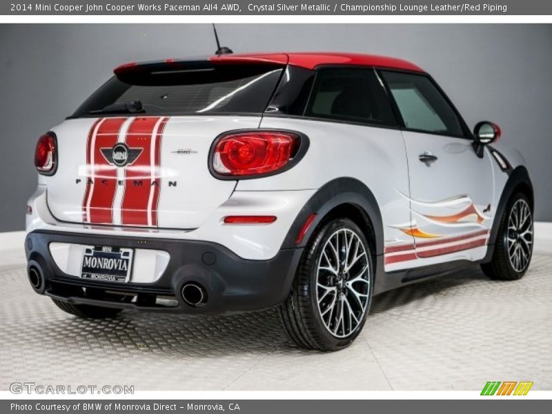 Crystal Silver Metallic / Championship Lounge Leather/Red Piping 2014 Mini Cooper John Cooper Works Paceman All4 AWD